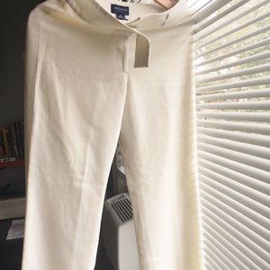 AnnTaylor women Off-white straight-leg pants